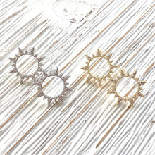 Load image into Gallery viewer, Sun Earrings, Crystal
