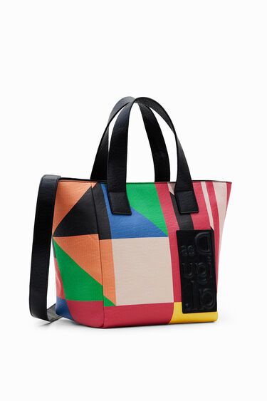 Desigual Clourful Geometric Shopper Bag