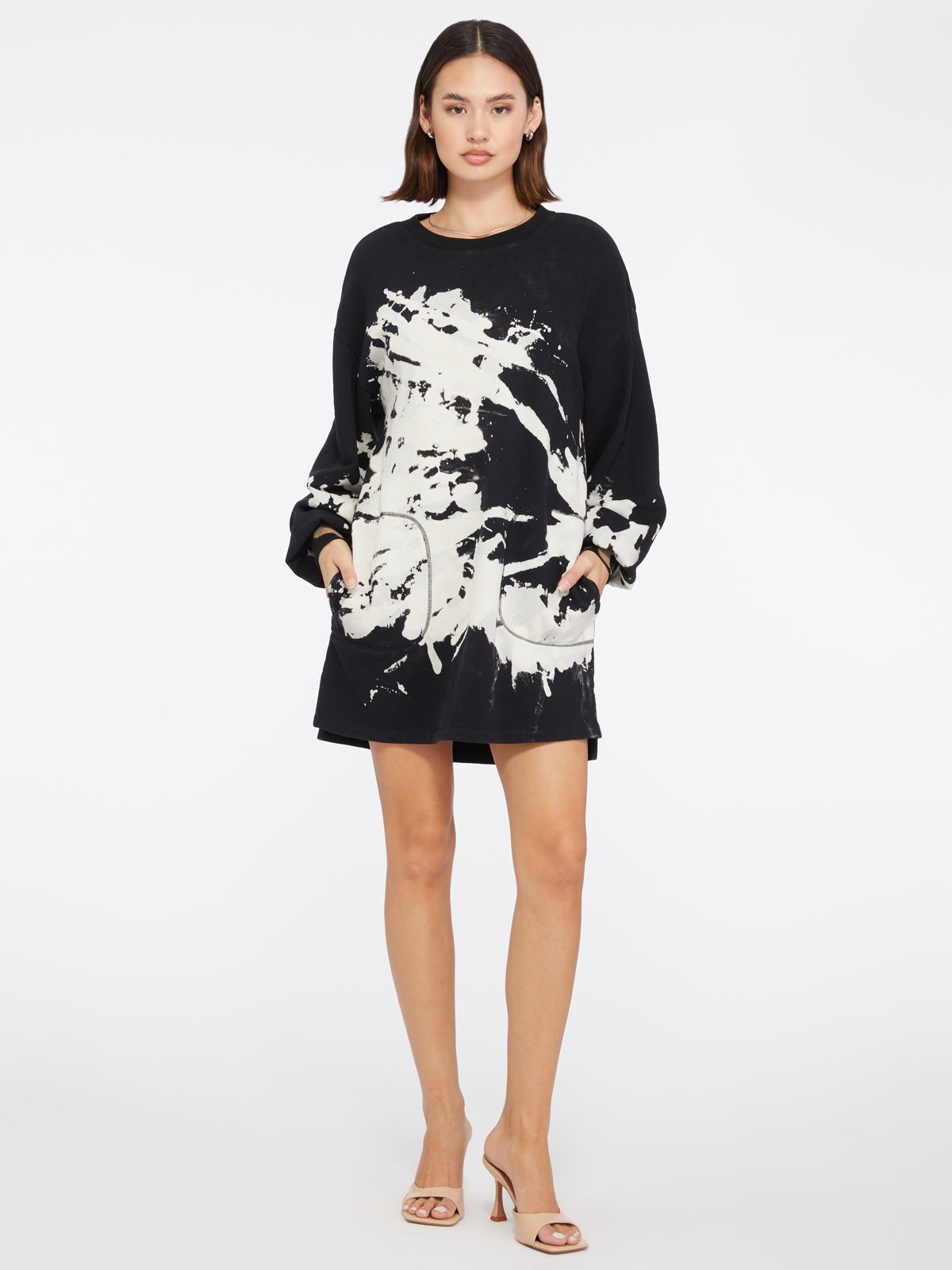 Sanctuary The Sweatshirt Dress Markings Tie Dye