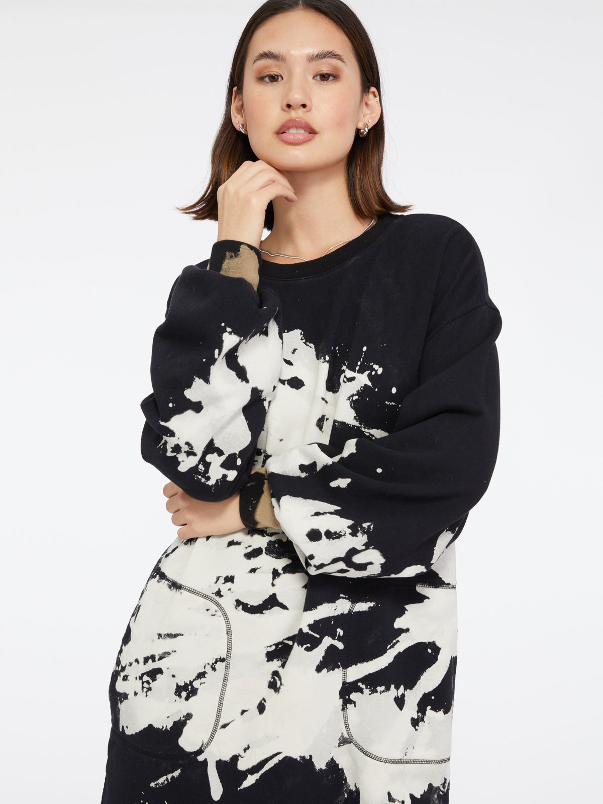 Sanctuary The Sweatshirt Dress Markings Tie Dye