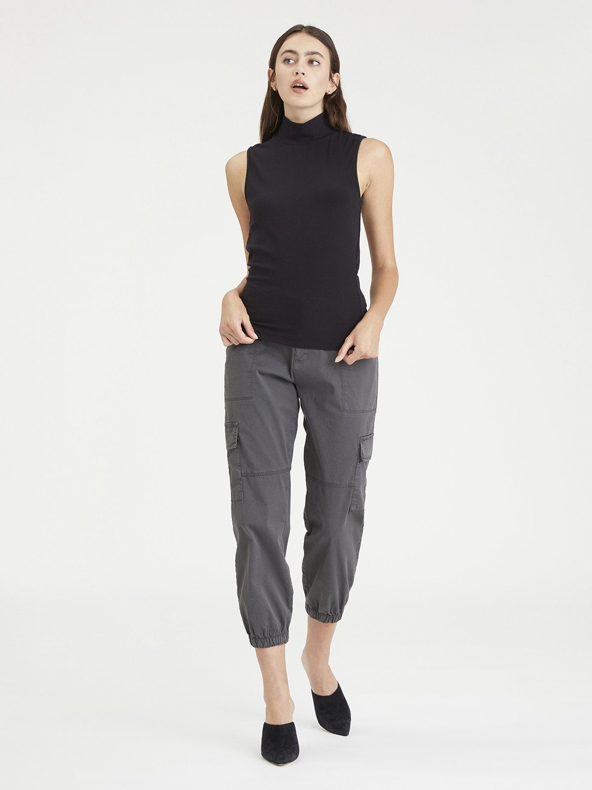 SANCTUARY Essential Sleeveless Mock Neck Top