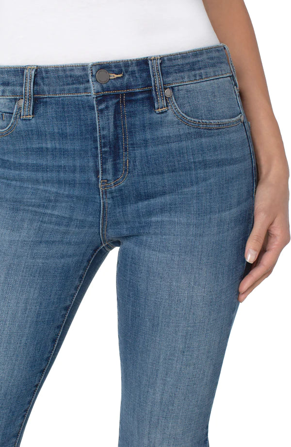 Liverpool Hannah Cropped Flare With Cut Hem