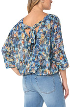 Load image into Gallery viewer, Liverpool Gathered Hem Dolman Tie-Back Top
