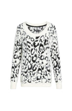 Load image into Gallery viewer, Liverpool Crew Neck Leopard Eyelash Jacquard Sweater
