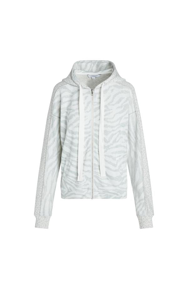 Liverpool Zip front Hoodie With Raw Seams