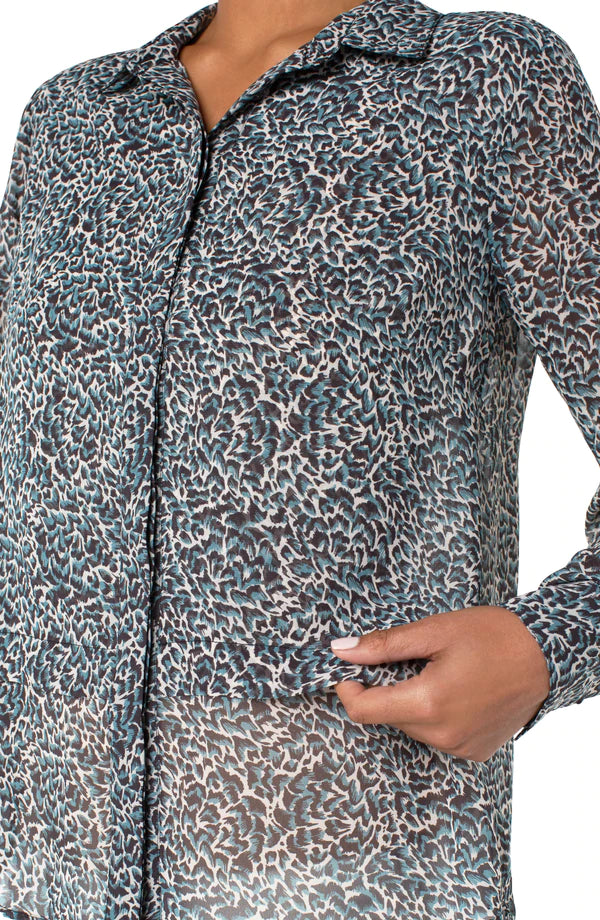 Liverpool Double Layer Hidden Placket Long Sleeve