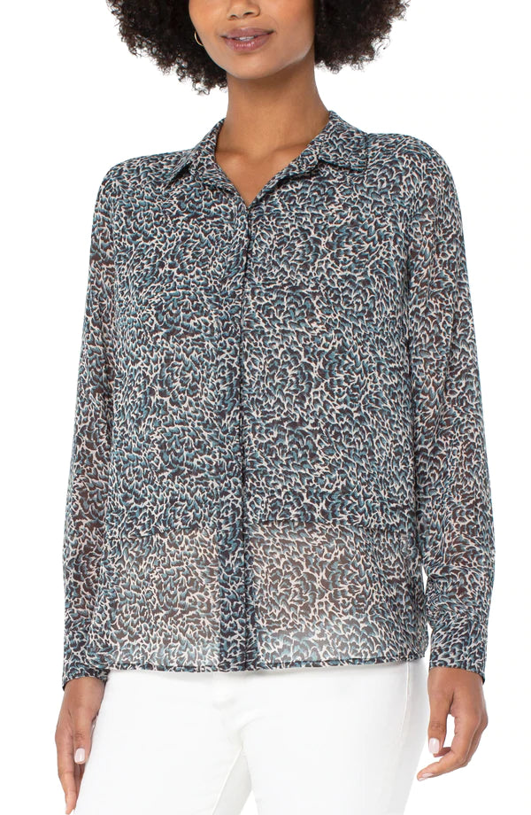 Liverpool Double Layer Hidden Placket Long Sleeve