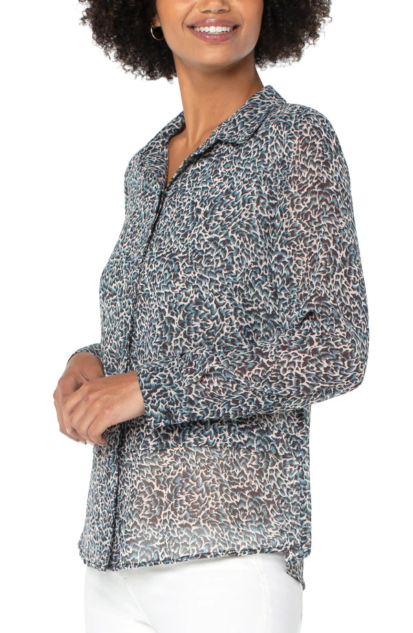 Liverpool Double Layer Hidden Placket Long Sleeve