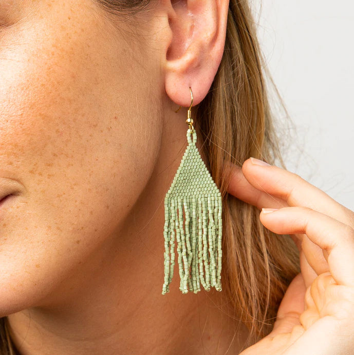 Ink & Alloy Mint Luxe Petite Fringe Earring