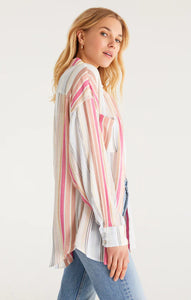 Z Supply Lalo Striped Button Up Top