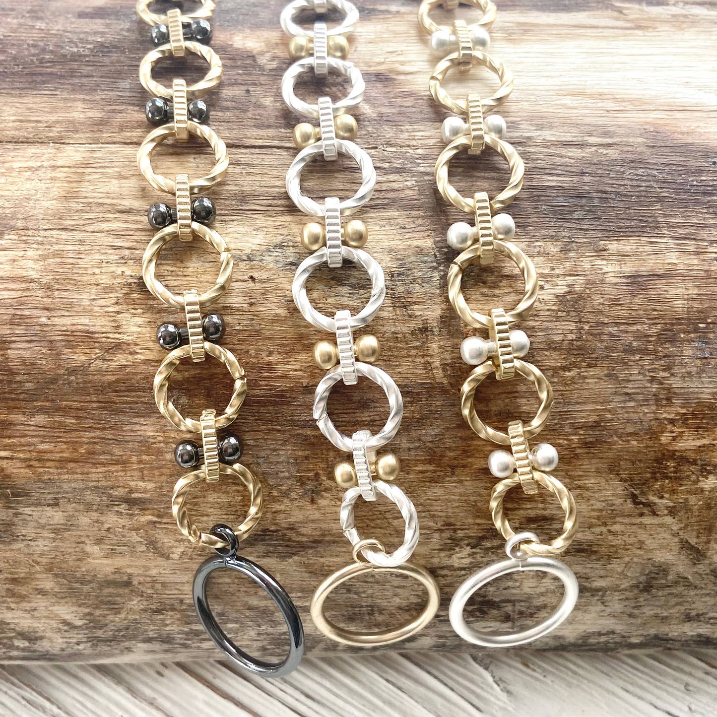 Matte Gold, Silver Bracelets