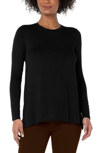 Liverpool Long Sleeve Scoop Neck Modal Knit Top