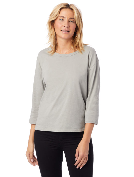 Alternative Organic 3/4 Sleeve Boxy T-Shirt - Elements Berkeley