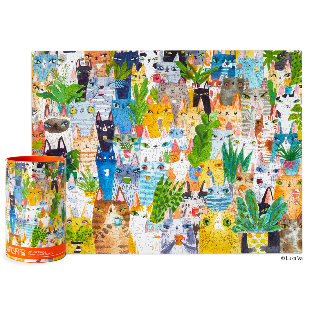 WerkShoppe - Cat Plant Exchange Puzzle | 500 Piece Puzzle