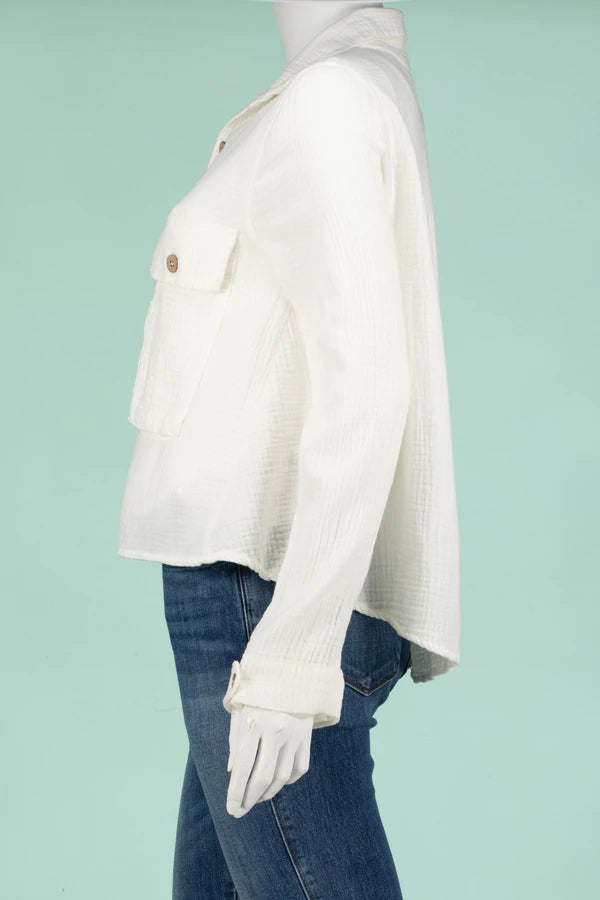 Hello Nite Gauze Button Jacket