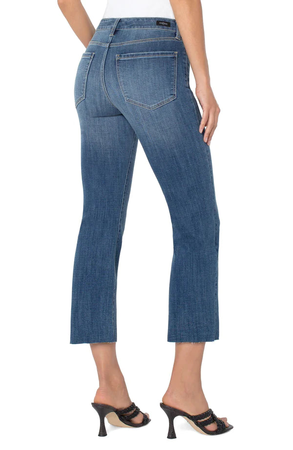 Liverpool Hannah Cropped Flare With Cut Hem