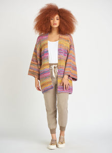 DEX Kimono Sleeve Space Dye Cardigan Sweater