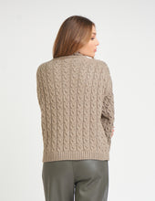 Load image into Gallery viewer, Dex/Black Tape Cable Knit Sweater
